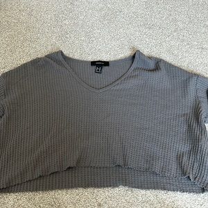 Forever 21 grey knit cropped sweater